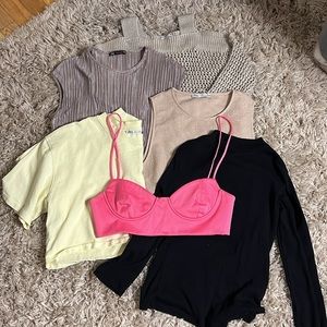Bundle of 6 Zara Tops Small/Medium